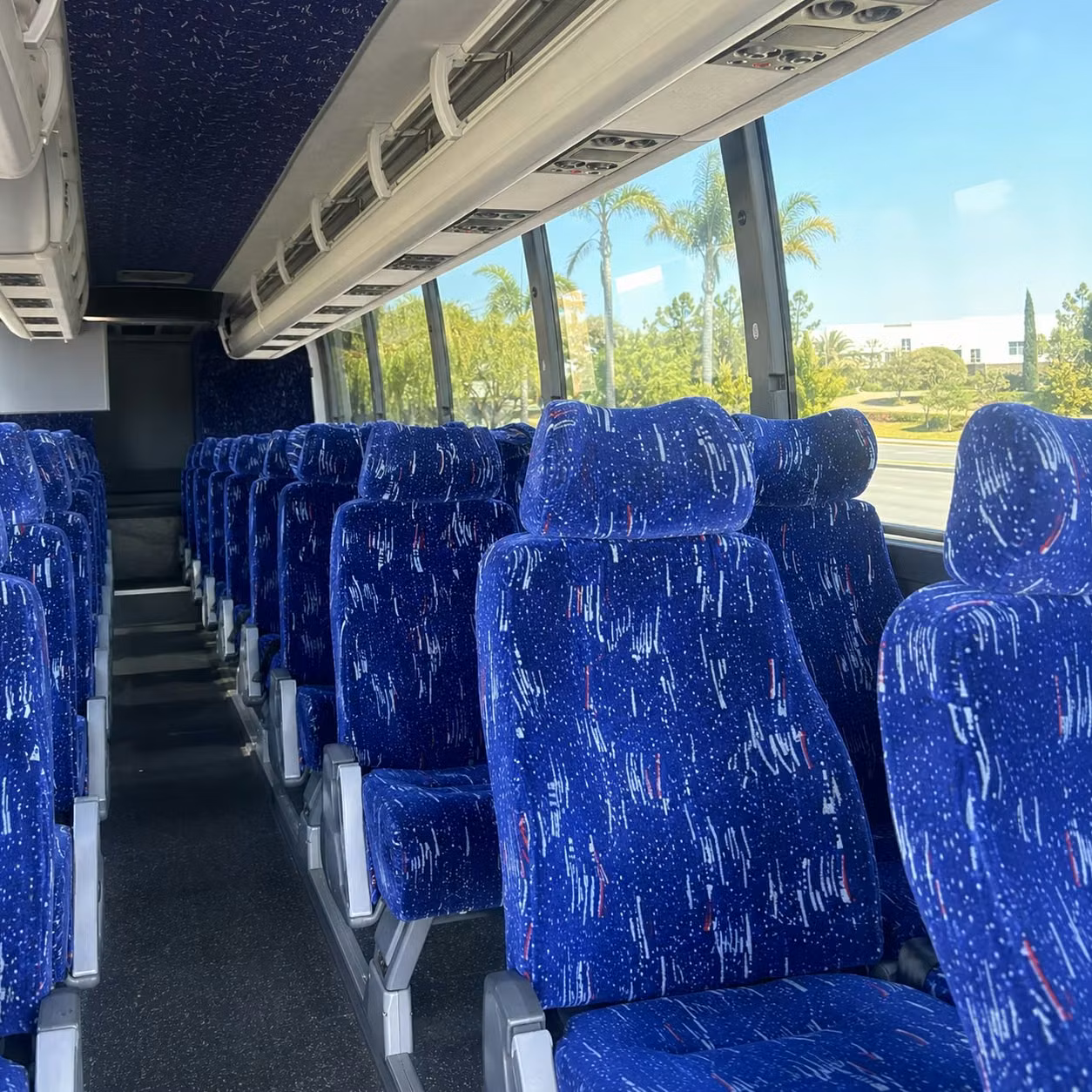 chandler charter bus rental interior
